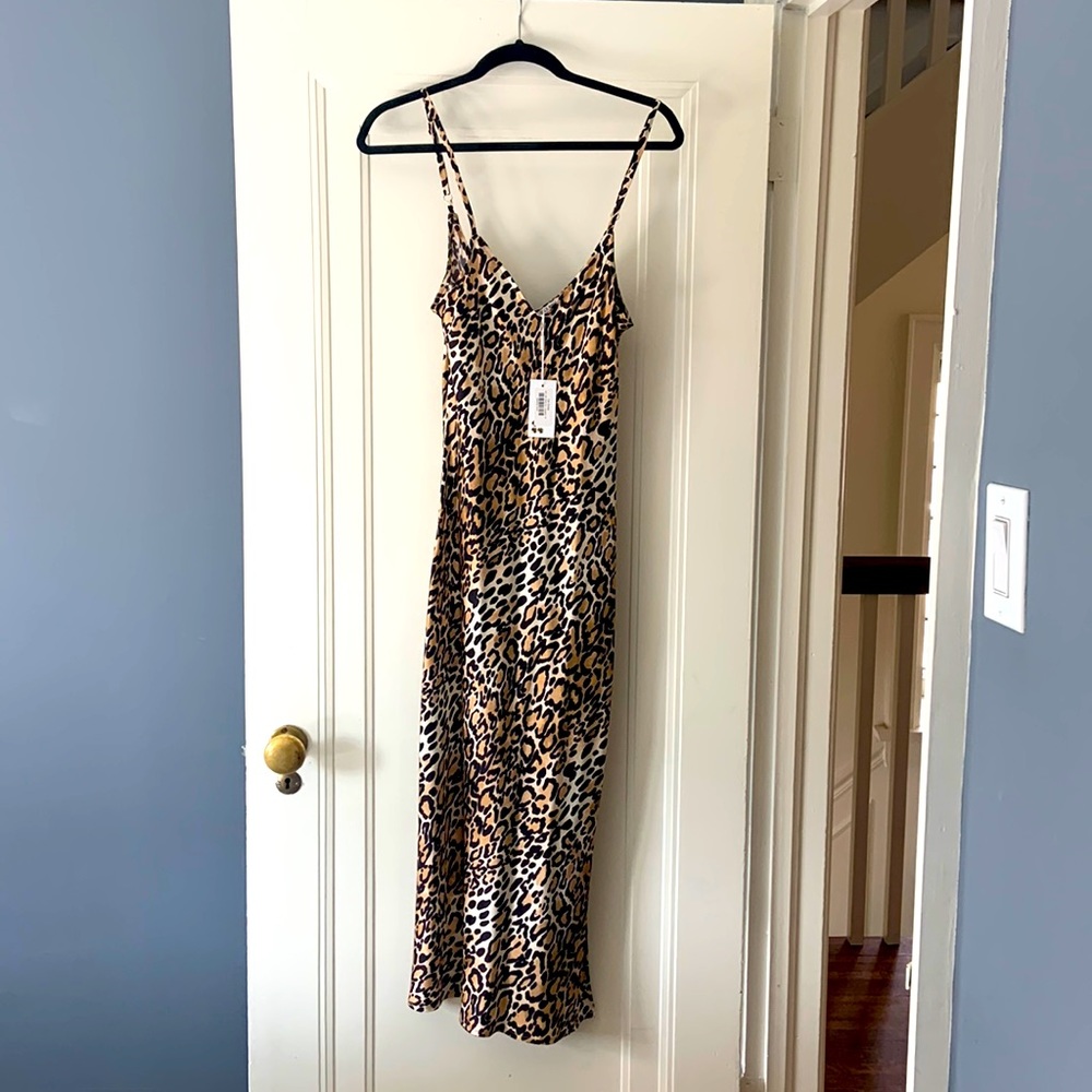 BRAND NEW! Silk leopard print dress